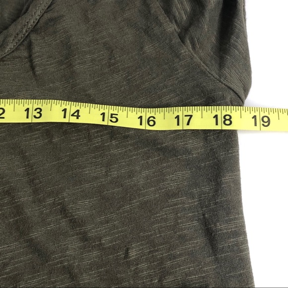 Left of Center Army Green Tie Sleeve Tee M - Picture 6 of 8